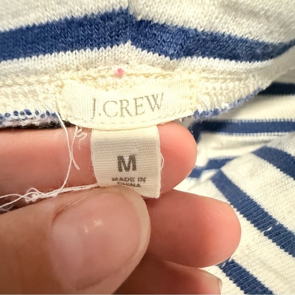 J. Crew Blue and White Striped Top - Picture 4 of 4
